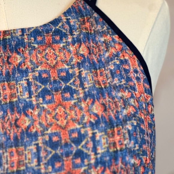 Skies Are Blue Women's Halter Top in Blue and Orange Size Small - Picture 3 of 11